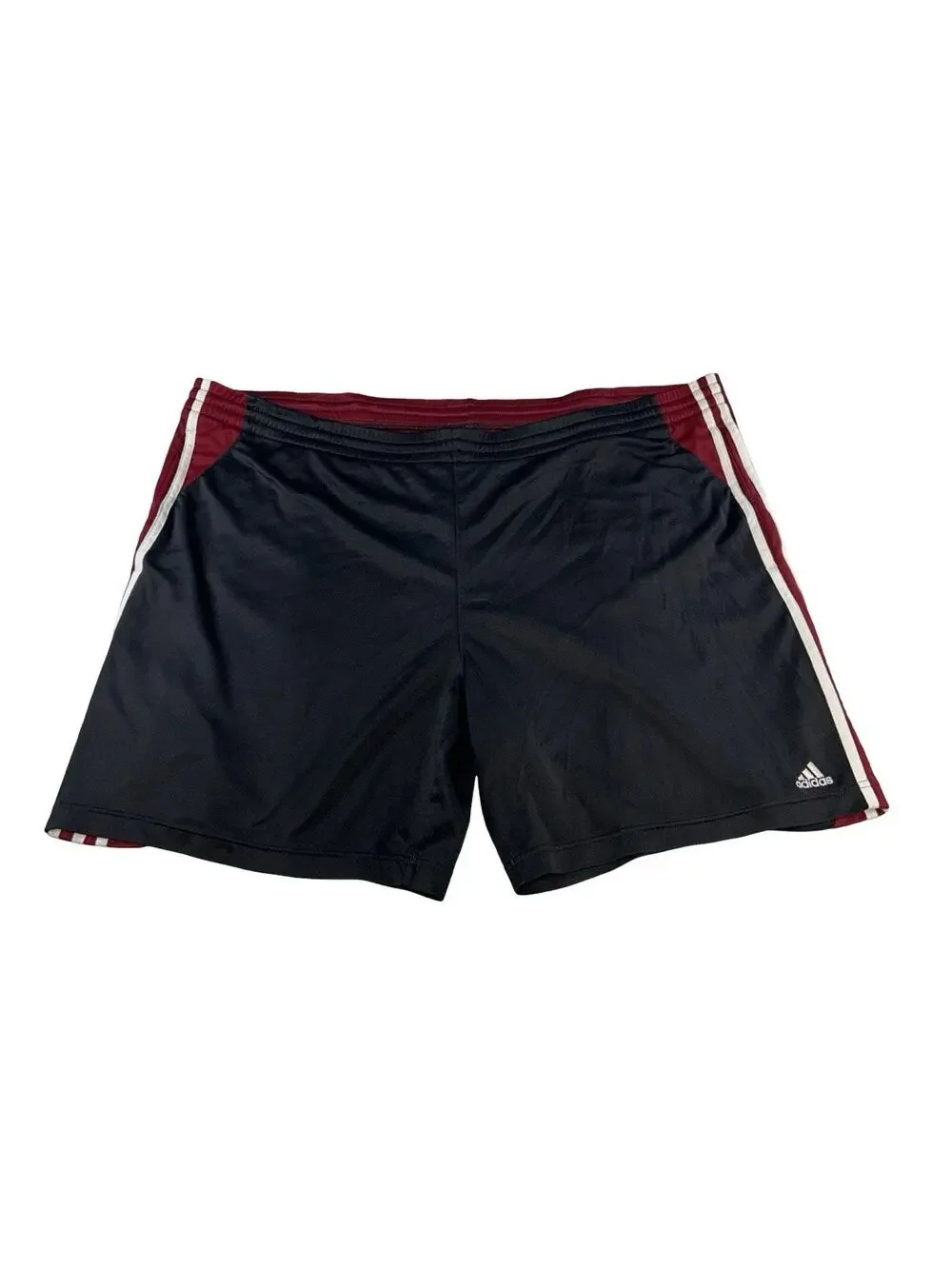 Adidas Men’s XL Black Red 3 Stripe Soccer Athletic Shorts ClimaLite